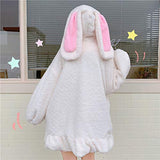 Women Cute Bunny Ear Long Sleeve Fuzzy Fluffy Rabbit Tops Sweatshirt Hoodie Jacket Coats | Original Brand | Women's Cardigan