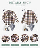 Womens Classic Plaid Color Block Button Down Shirts Blouses Tops 6020 Pink Small | Women's Casual Dresses