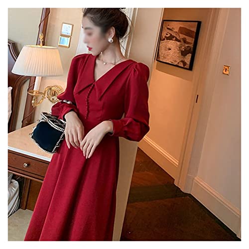 Dresses Office Ladies Long Sleeve Black Dress Women Party One Piece Dr Original Brand