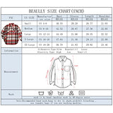 Women's Casual Long Sleeve Plaid Button Down Flannel Tops Blouses Loose Fitting Side Slit Sweatshirt 6020 Red Small | Women's Casual Dresses