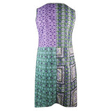 Ladies Summer Bohemian Casual Loose O-Neck Print Tank Tops Dress UK Size Evening Gowns Work Maxi Dress | Women's Work Dresses