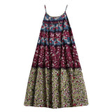 Women's Casual Dresses Stylish Loose Sleeveless Floral Printed Daily Cotton Linen Long A-Line Dress | Original Brand