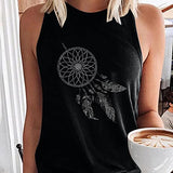 Summer Womens Sleeveless Tank Tops Casual Trendy Cute Heart Loose Tunic Top Ladies Sexy Crewneck Vest Shirt | Original Brand | Women's Tops and Blouses
