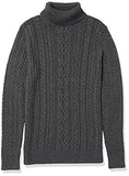 Charcoal Heather Fisherman Cable Turtleneck Sweater - Ae Store | Women's Jumpers