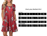 Women's Casual Summer T Shirt Dresses Short Sleeve Swing Dress with Pockets