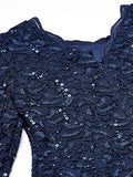Women's Tea Length Sequin Mock Dress-closeout | Women's Lace Dresses