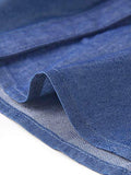 Women's Denim Collar Button Down Tie Jean Shirt Dress | Original Brand