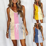 Summer Dress for Women Sexy, Womens Open Back Strap Sleeveless Tank Dress Beach Short Mini Dress Sundress | Original Brand