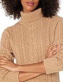 Camel Heather Women's Fisherman Cable Roll-neck Jumper - Ae Store | Women's Jumpers