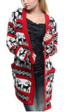 v28 Womens Oversized Christmas Reindeer Cardigan | Women's Sweaters