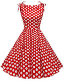 MuaDress Women's Retro 1950s Boat Neck Vintage Rockabilly Cocktail Party Dress