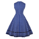 50s Vintage Polka Dot Halter Rockabilly Dress Retro Cocktail Party Dress Evening Prom Dress | Original Brand
