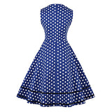 50s Vintage Polka Dot Halter Rockabilly Dress Retro Cocktail Party Dress Evening Prom Dress | Original Brand | Women's Cocktail Dresses