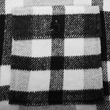 Women's Button Down Plaid Flannel Shirt Boyfriend Long Sleeve Oversized Blouses Tops 6017 Black Small | Women's Casual Dresses