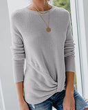 Breampot Women Cable Knit Jumper Casual Basic Long Sleeve Pullover Sweater Tops(Y-Grey,Medium) | Women's Sweaters