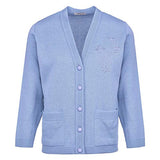 New Senior Ladies Classic Cardigan Embroidery Long Sleeve Pockets Elderly Women | Women's Cardigan