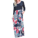 Women Dresses Nice Fashion Ladies Long Sleeve O-Neck Print High Long Maxi Dress Daily Dress | Original Brand | Women's Work Dresses