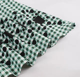 Women's Square Neck Polka Dots Check Plaid 1950s Vintage Dress | Original Brand | Women's Cocktail Dresses