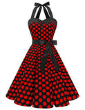 Dressystar Vintage Polka Dot Retro Cocktail Prom Dresses 50's 60's Rockabilly Bandage