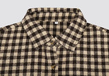 Beaully Plaid Flannel Shirts for Women Oversized Long Sleeve Button Down Buffalo Plaid Shirt Blouse Tops 6061 G-Khaki XX-Large | Women's Casual Dresses