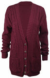 Women's Long Sleeve Cable Knit Chunky Cardigan | Original Brand | Women's Cardigan