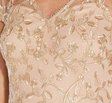 Women's Metallic Embroidery Gown | Women's Evening Gowns