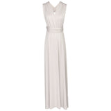 Light Gray Women Transformer Convertible Bridesmaid Maxi Dress Multi-Way Wrap Evening Dress Formal Wedding Party Long Dresses - OwlFay | Women's Formal Dresses