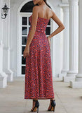 Womens Strapless Floral Print Dress Cosy Bandeau Long Casual Maxi Beach Dresses