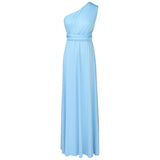 Light Blue Women Transformer Convertible Bridesmaid Maxi Dress Multi-Way Wrap Evening Dress Formal Wedding Party Long Dresses - OwlFay | Women's Formal Dresses