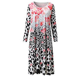 Women's Dress Sweet & Cute Dress Ladies Autumn O-Neck Casual Printing Loose Comfy Long Sleeve Dress Fancy Cocktail Dress Party Dress Maxi A-line Dress | Women's Casual Dresses