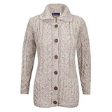 Ladies Authentic Long Sleeved Arran Cardigan (Skiddaw) - Made in UK | Women's Cardigan