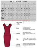 Women's 1950's Vintage V Neck Ruched Sheath Formal Pencil Dress | Women's Work Dresses