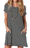 Women's Casual Summer T Shirt Dress Loose Short Sleeve Tunic Dress with Pocket for Women | Original Brand
