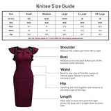 Women's Vintage Ruffle Trim Lace Sleeveless Bodycon Cocktail Dress