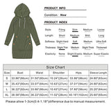 Womens Long Hoodies Sweatshirt with Drawstring Long Sleeve Slit Pullover Dresses Ladies Fashion Hooded Jumper Stylish Casual Tops Lounge Wear Autumn Clothes | Original Brand