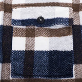 Women's Flannel Plaid Shirts Long Sleeve Button Down Chest Pocketed Shirt Blouses Tops Shacket 6017 Navy Blue Small | Women's Casual Dresses