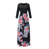 Women Dresses Nice Fashion Ladies Long Sleeve O-Neck Print High Long Maxi Dress Daily Dress | Original Brand | Women's Work Dresses