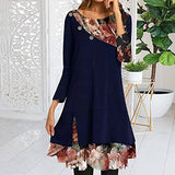 Women's Dress Sweet & Cute Dress Ladies Sexy Summer Casual Full Sleeve Square-Neck Floral Printed Dress Fancy Cocktail Dress Party Dress Maxi A-line Dress