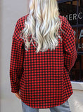 Women's Button Down Plaid Flannel Shirt Boyfriend Long Sleeve Oversized Blouses Tops 6061 G-Red XX-Large | Women's Casual Dresses