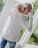 Breampot Women Cable Knit Jumper Casual Basic Long Sleeve Pullover Sweater Tops(Y-Grey,Medium) | Women's Sweaters