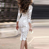 Sexy Tight Cocktail Prom Formal Dresses Womens Slim Fit Lace Gown Bodycon Pencil Dress | Women's Casual Dresses