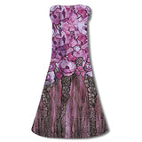 Womens Summer Maxi Dresses Casual Sleeveless Tie-dye Print Long Dress Loose Long Beach Sundress | Original Brand