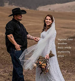 Women's Off Shoulder Lace Gown Maxi Photography Dress Baby Shower Dress Robe | Women's Lace Dresses