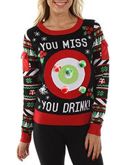 Tipsy Elves Fun Interactive Ugly Christmas Sweaters for Women with Fun Games and Surprises for Winter and Holiday Parties