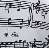 Christmas Dresses Fashion Winter Women Long Sleeve O-Neck Musical Notes Printed Big Skirt Daily Party Dress Xmas Dress | Original Brand | Women's Work Dresses