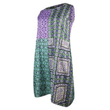 Ladies Summer Bohemian Casual Loose O-Neck Print Tank Tops Dress UK Size Evening Gowns Work Maxi Dress | Women's Work Dresses