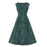 Women's Vintage Halter 50s Rockabilly Skull Audrey Dress Retro Cocktail Party Dress Evening Dress