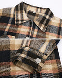 Womens Flannel Button Down Shirts Boyfriend Long Sleeve Oversized Blouses Tops 6020 Khaki Small | Women's Casual Dresses