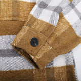 Women's Flannel Plaid Shirts Long Sleeve Button Down Chest Pocketed Shirt Blouses Tops Shacket 6017 Yellow XX-Large | Women's Casual Dresses