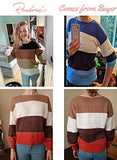 Womens Striped Sweater Chunky Knit Jumper Long Sleeve Pullover Knitwear Tops | Original Brand